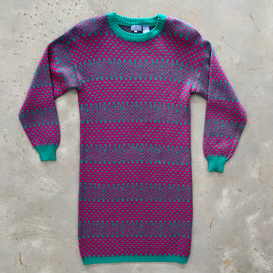 1980s Sweater Dress