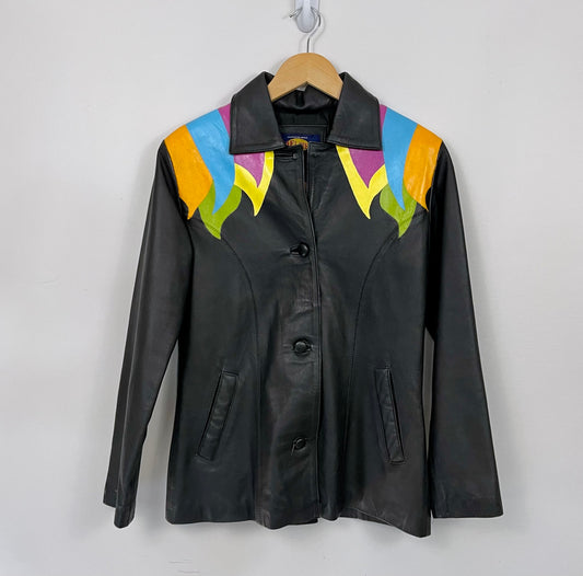 Custom Hand Painted Leather Jacket