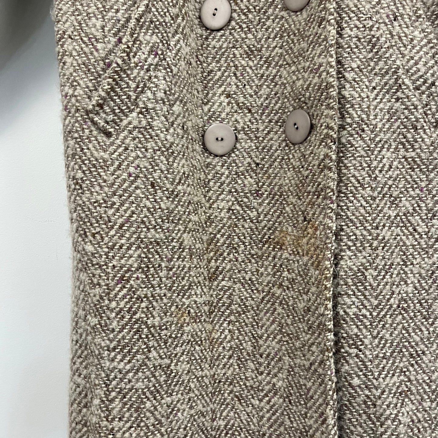 1980s Braefair Wool & Leather Cocoon Winter Coat