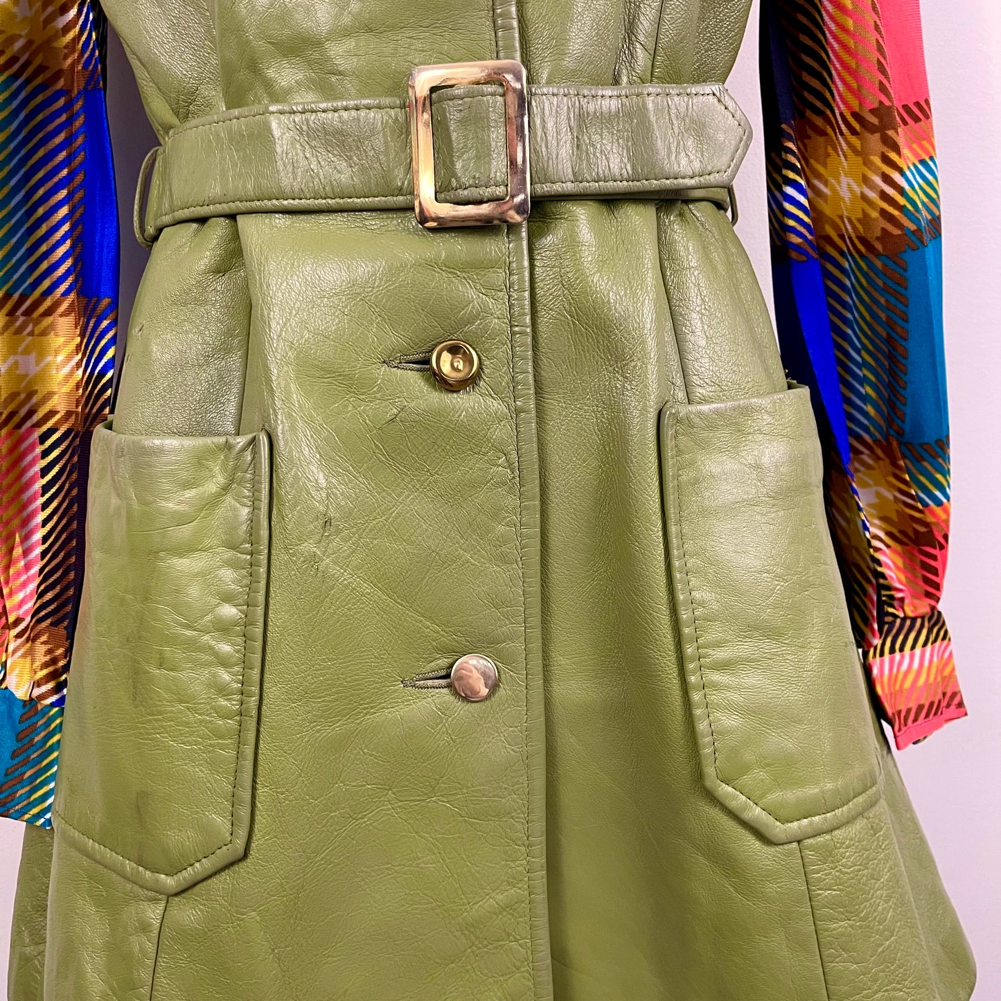 1970s Leather Vest/Mini Dress