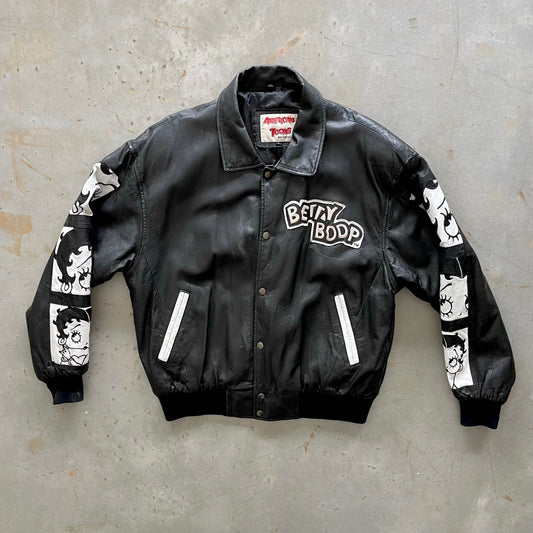 90s Betty Boop Leather Bomber