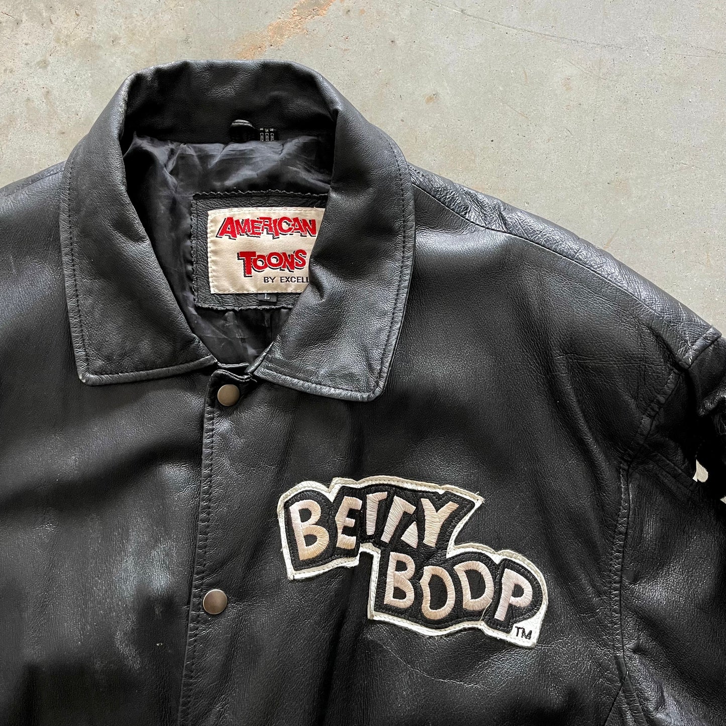90s Betty Boop Leather Bomber