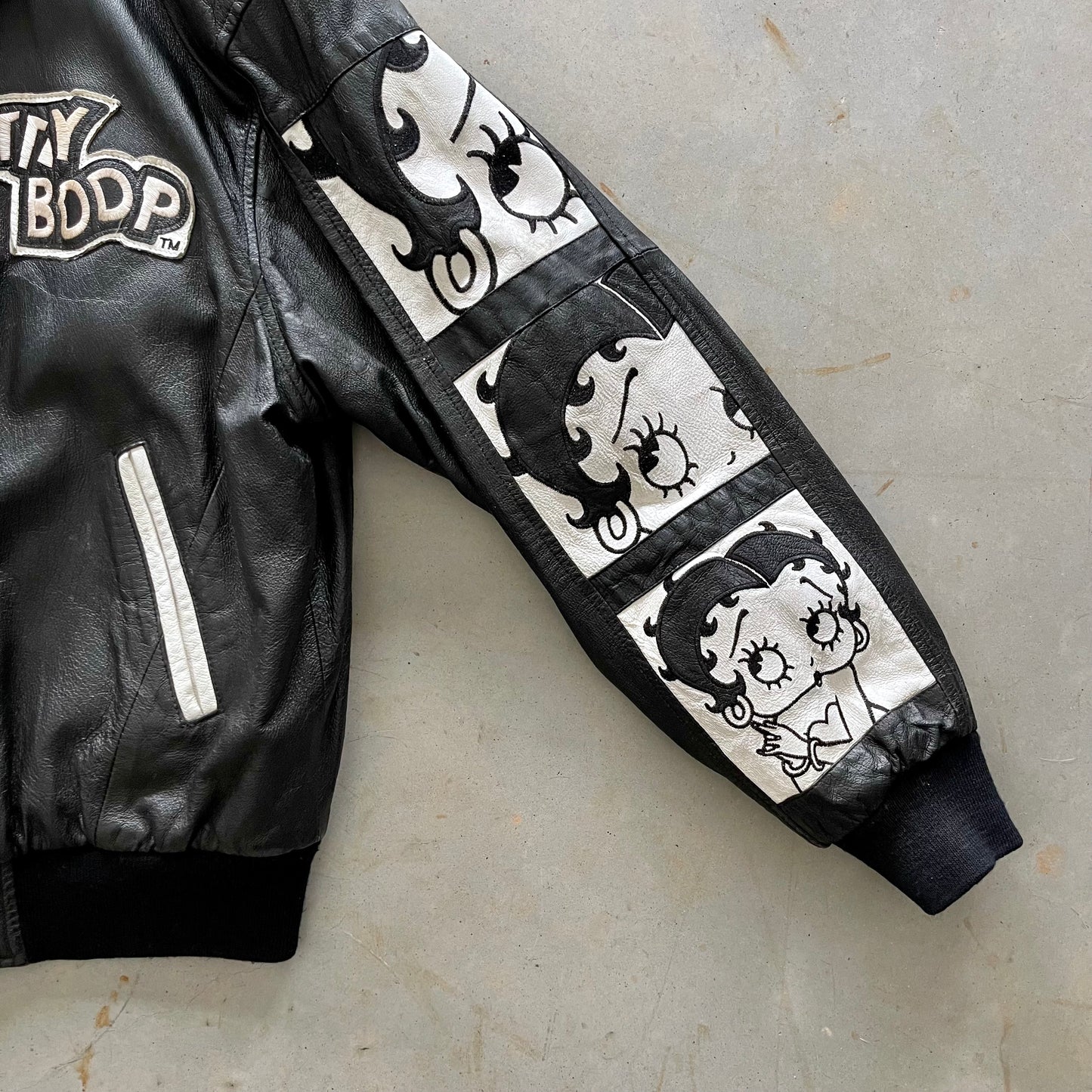 90s Betty Boop Leather Bomber