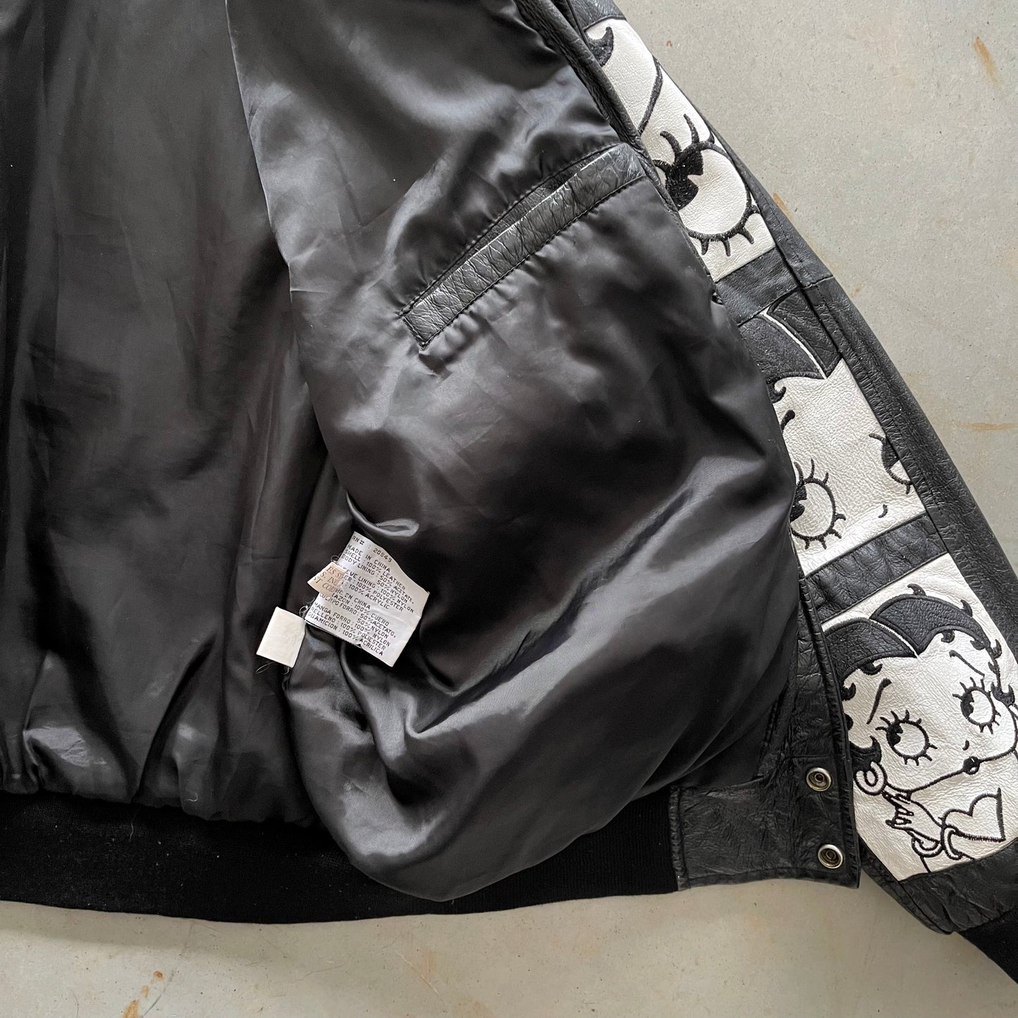 90s Betty Boop Leather Bomber