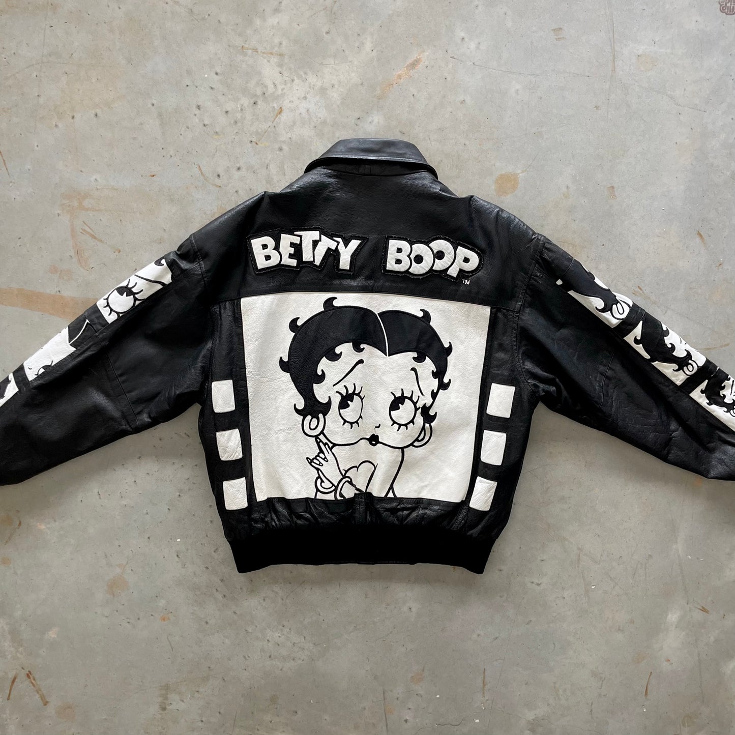 90s Betty Boop Leather Bomber