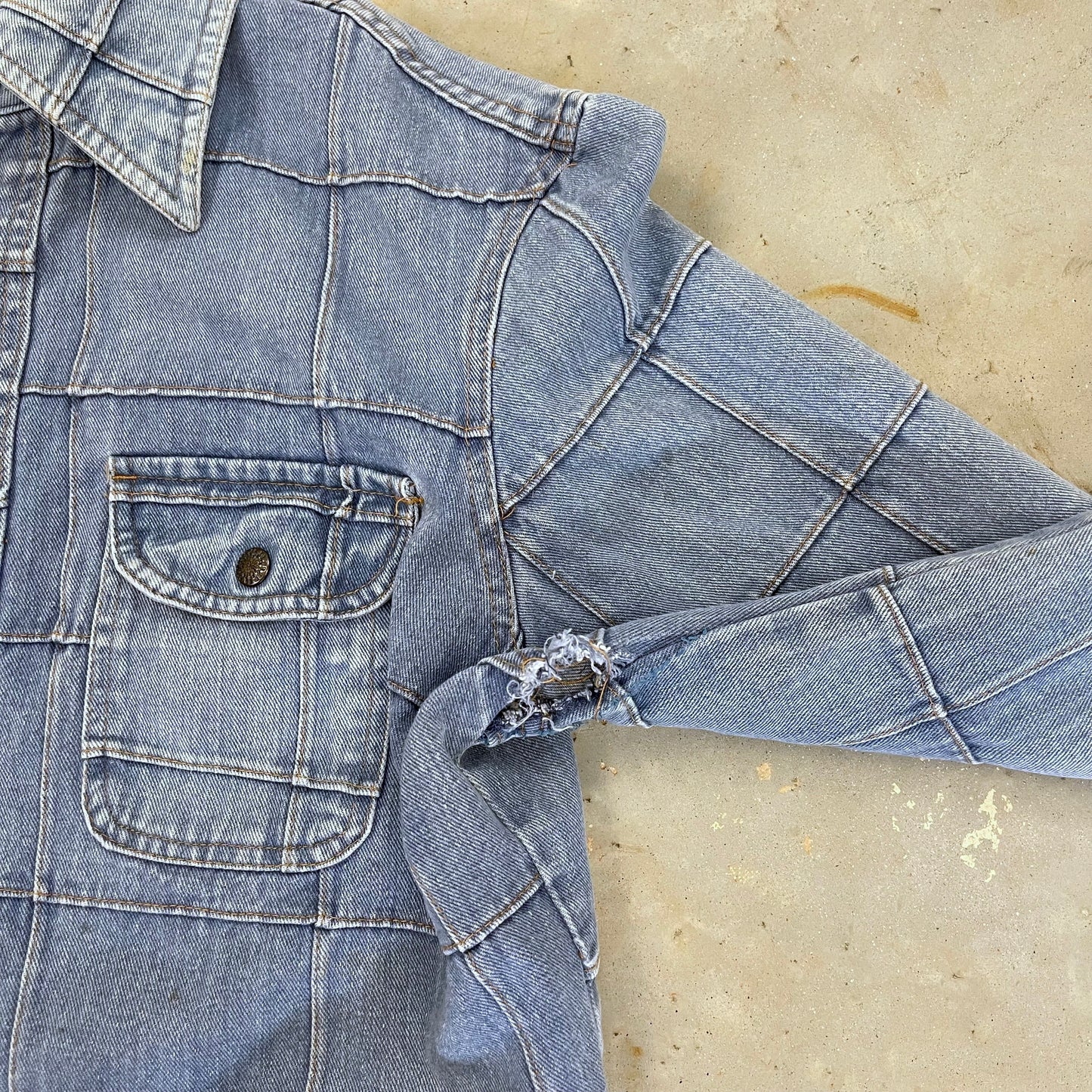 1970s patchwork denim jacket
