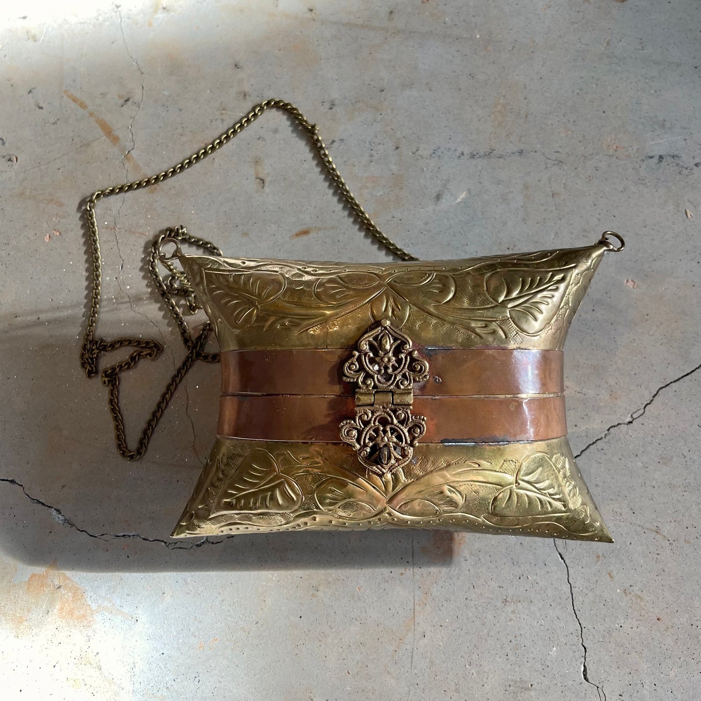 Antique Metal Pillow Purse