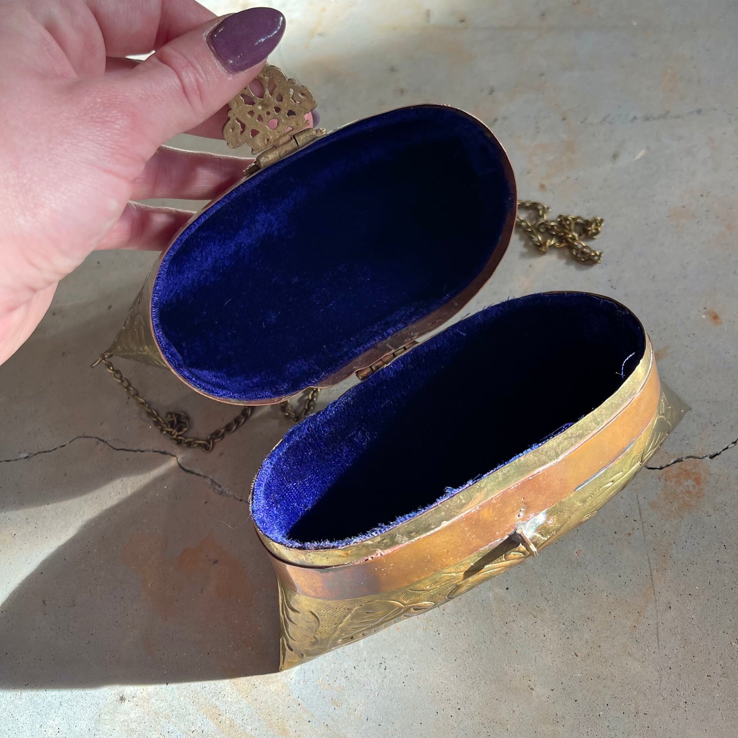 Antique Metal Pillow Purse