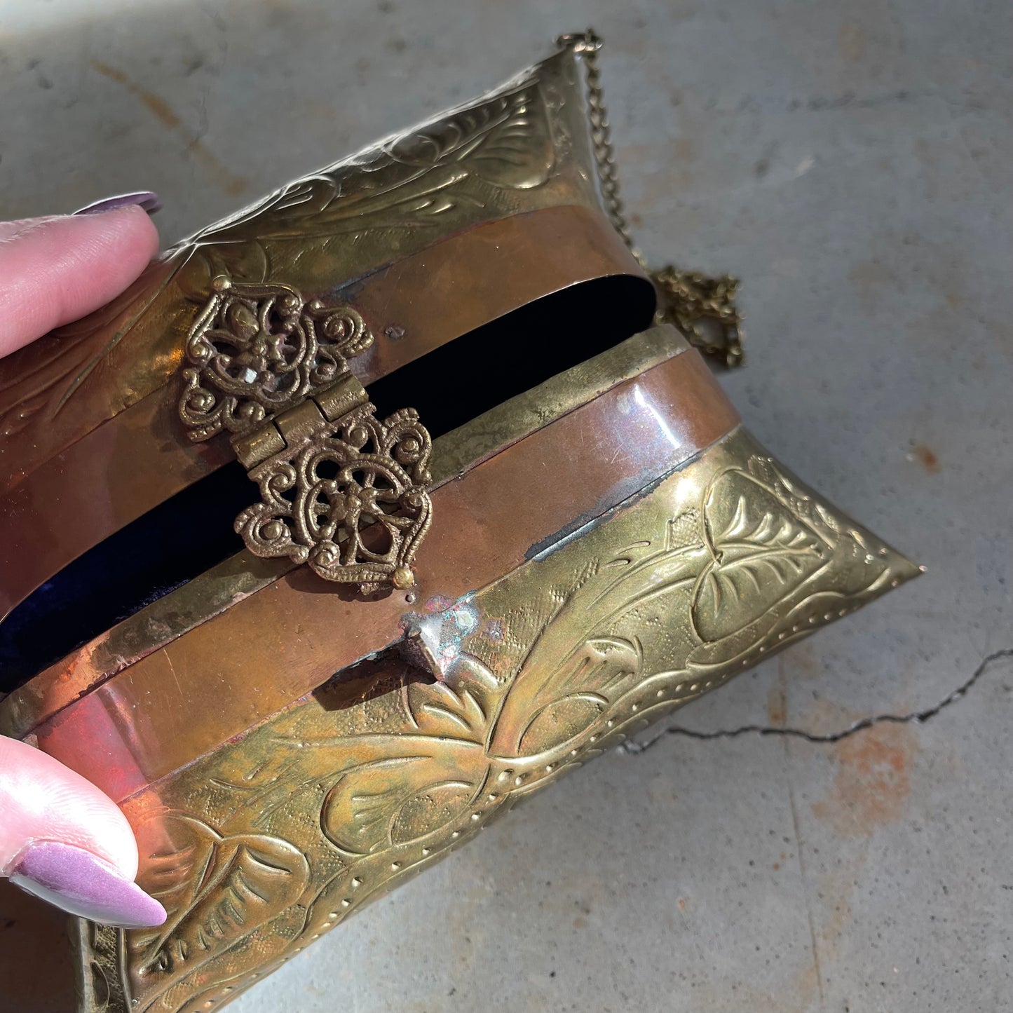 Antique Metal Pillow Purse