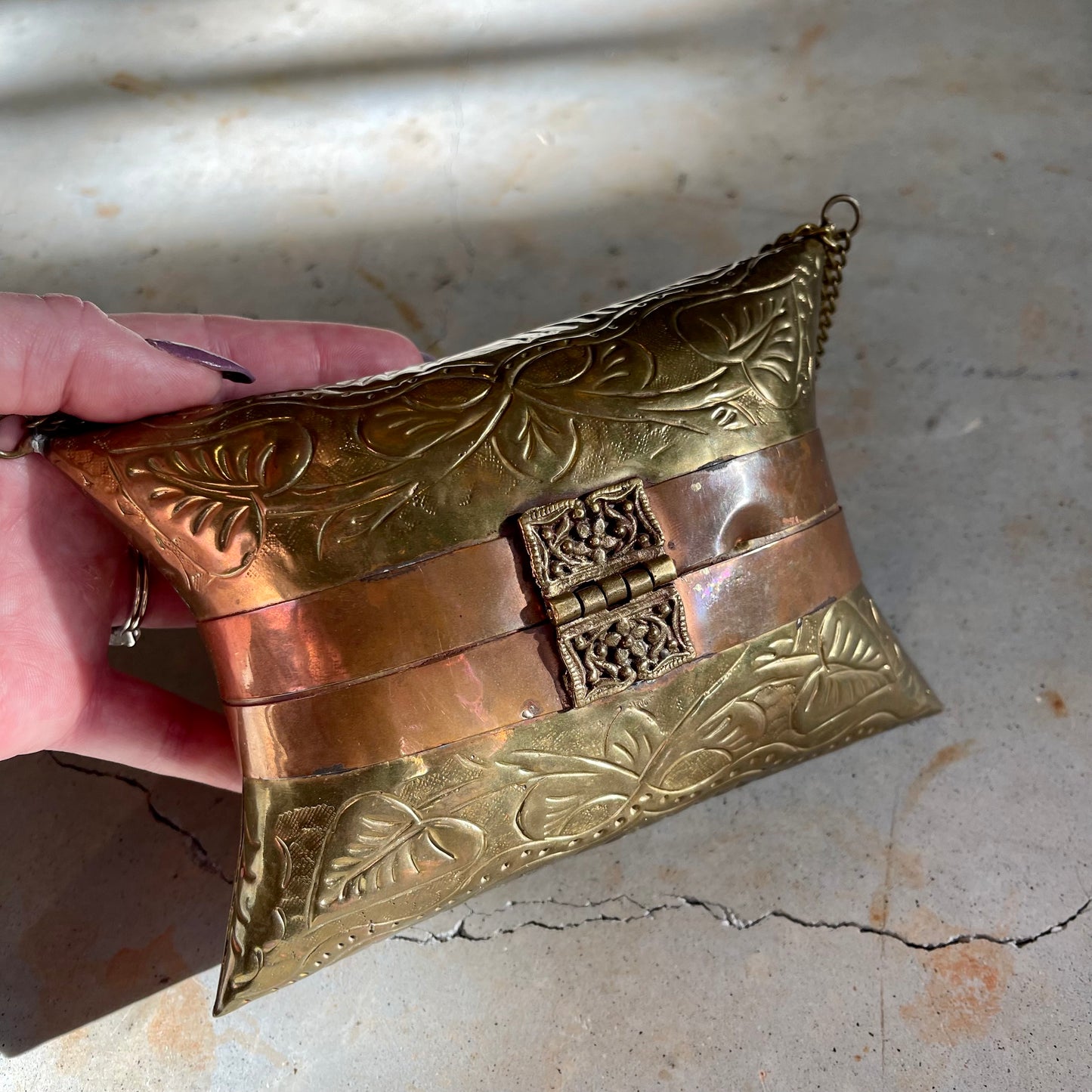 Antique Metal Pillow Purse