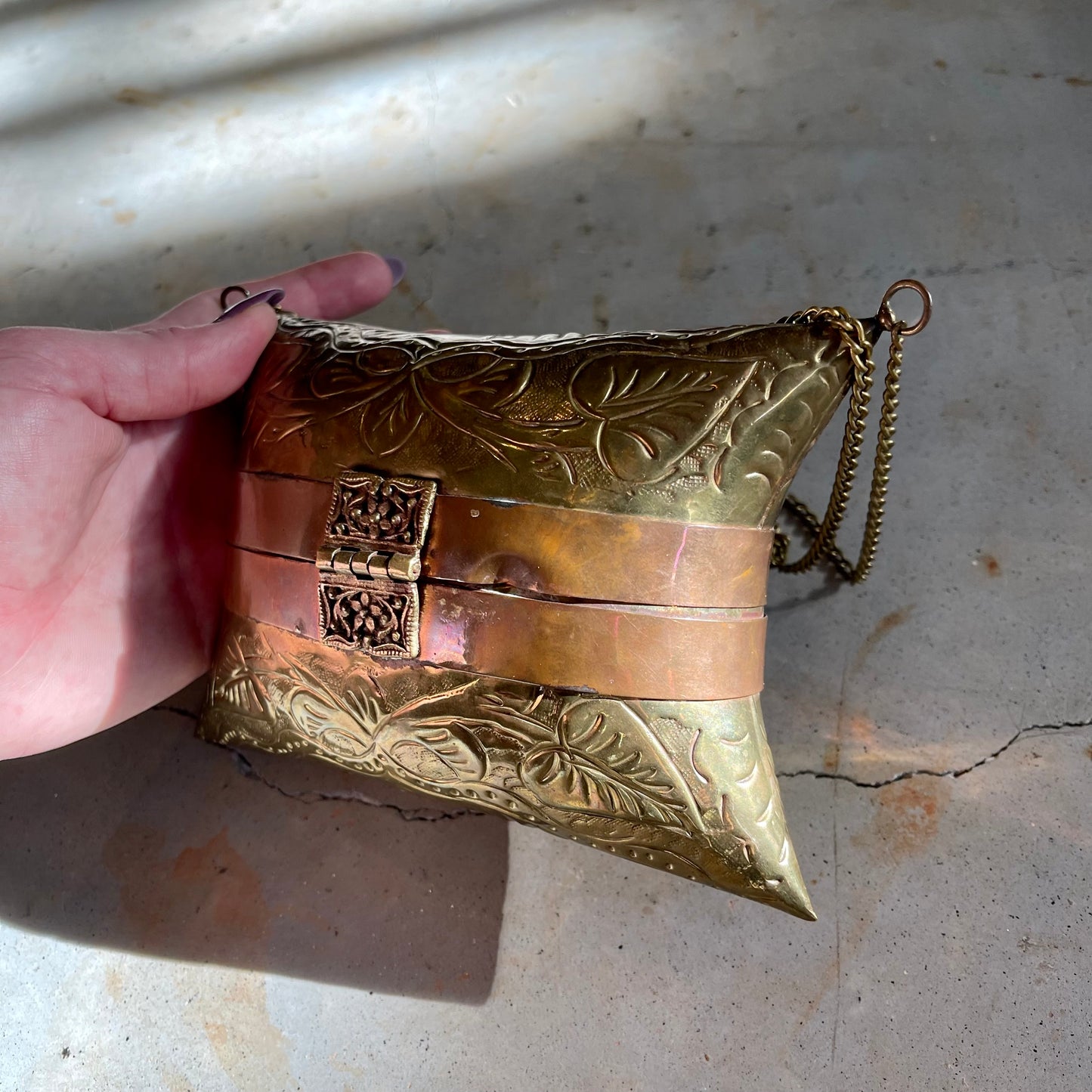 Antique Metal Pillow Purse