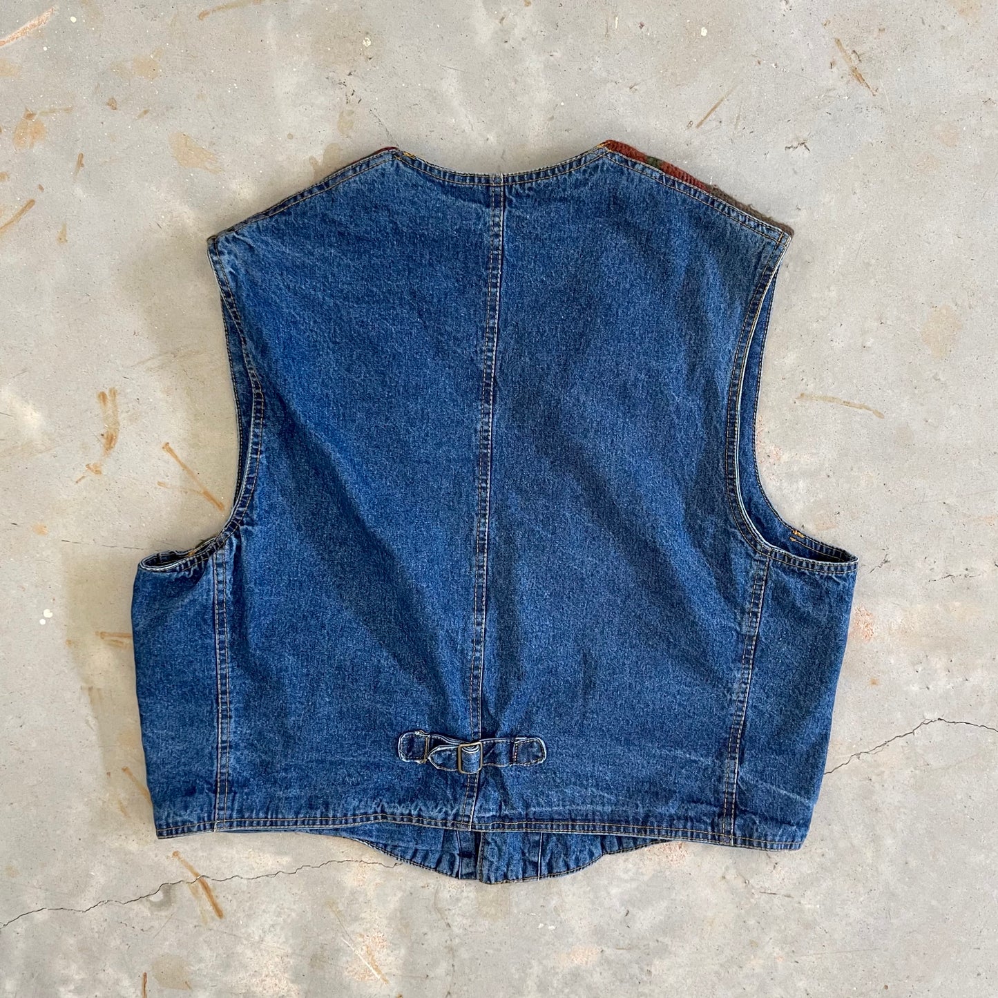 1990s Denim Express denim & wool vest