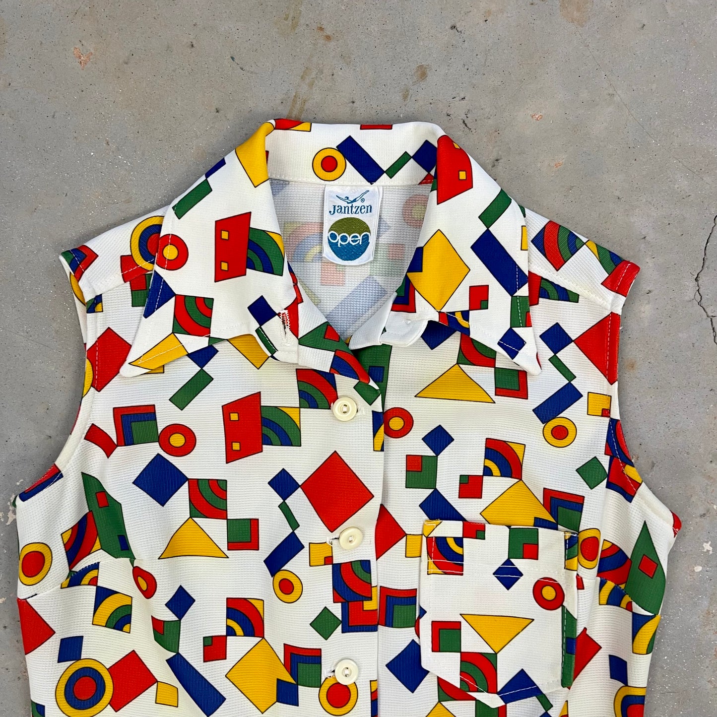 '70s Jantzen geo print mini dress