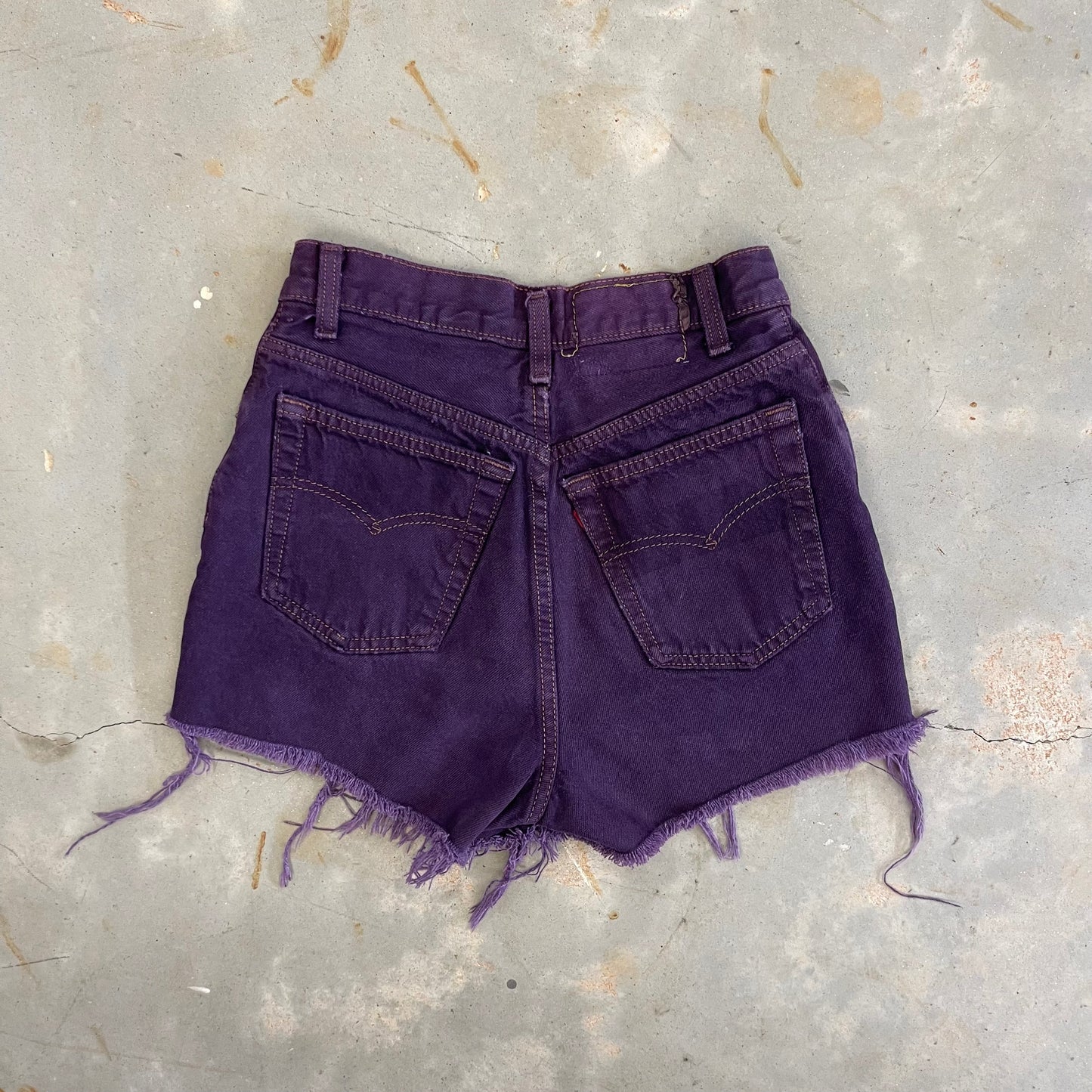 '90s Hand-painted Levi's 501 denim cut offs